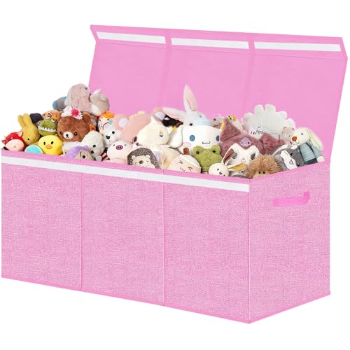 Extra Large Toy Box Chest for Girls, Collapsible Kids Toy Storage Organizer Boxes Bins Baskets, Storage for Livingroom,Playroom,Closet 35.8