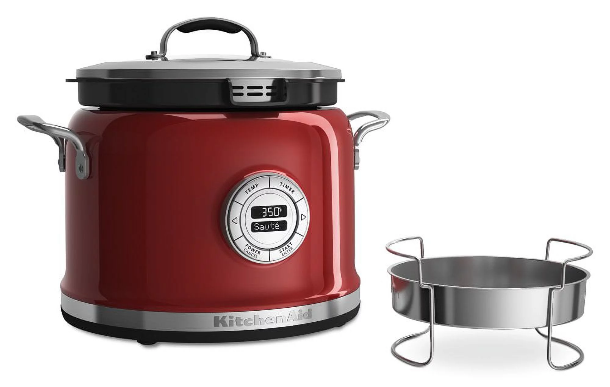 KitchenAid Multi-Cooker KMC4241CA 4-Qt All-in-One Cooking System Candy Apple Red