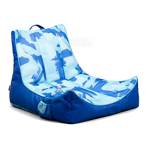 Big Joe Captain's Float No Inflation Needed Pool Lounger, Double Sided Mesh, Quick Draining Fabric