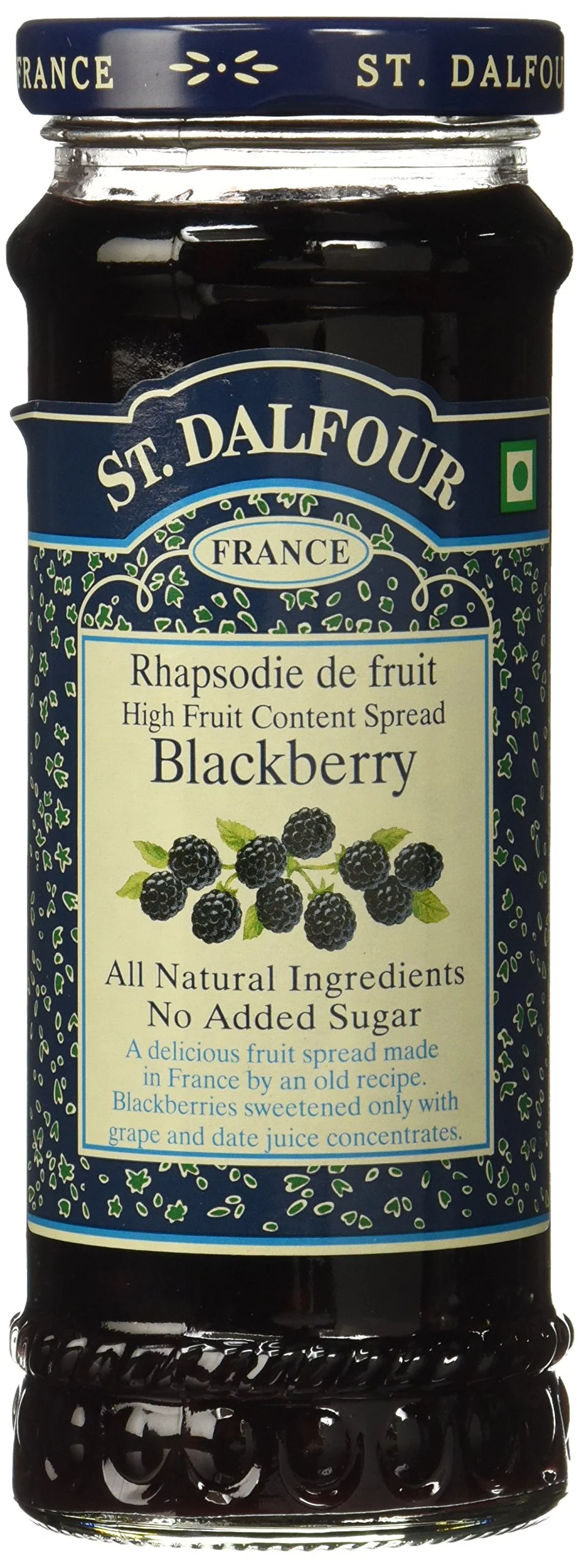 Charles Jacquin-St.Dalfour Consrv, Blk Rasp, 100%Fruit, 10-Ounce (Pack of 6)