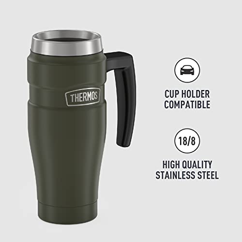 THERMOS Stainless King Vacuum-Insulated Travel Mug, 16 Ounce, Matte Stainless Steel