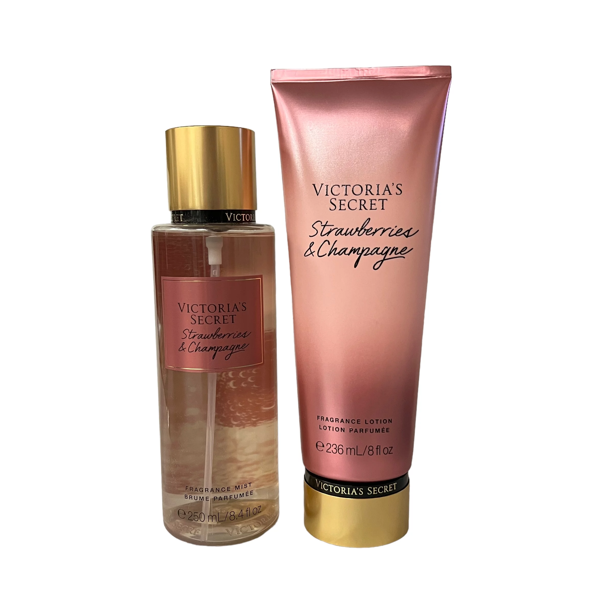 Victoria's Secret Strawberries & Champagne Mist and Body Lotion Set