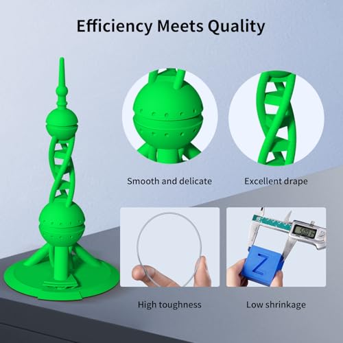 ANYCUBIC High Speed 3D Printer Filament 1.75mm Bundle, Rapid PLA Filament with High Prints Quality, Dimensional Accuracy +/- 0.02mm, Print with Most FDM 3D Printers, 1KG Spool, 2KG Blue + Bright Red