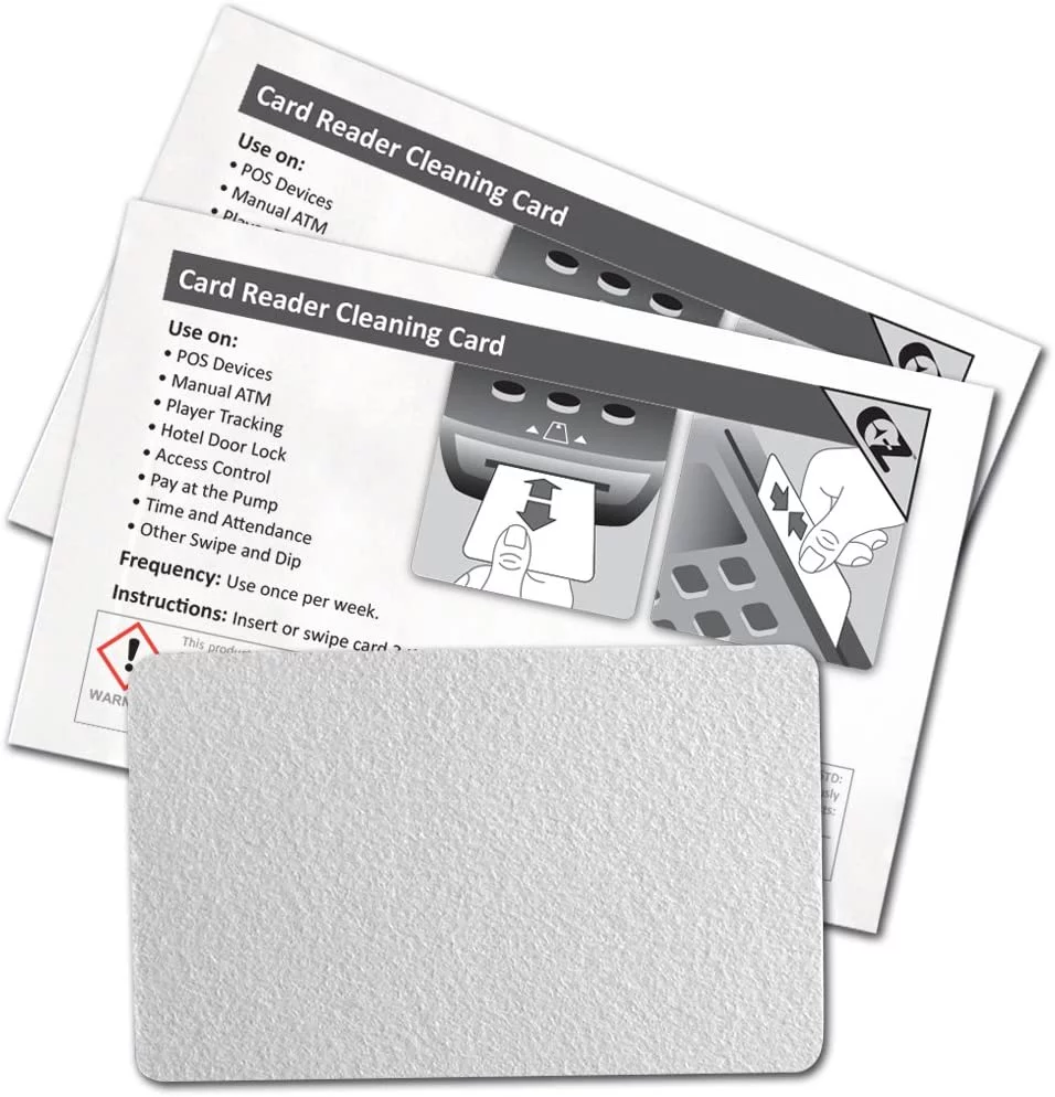 KICTeam Credit Card Reader Cleaning Cards - K2-H80B50 - (50 Cards) Recommended for Use with Credit Card Readers