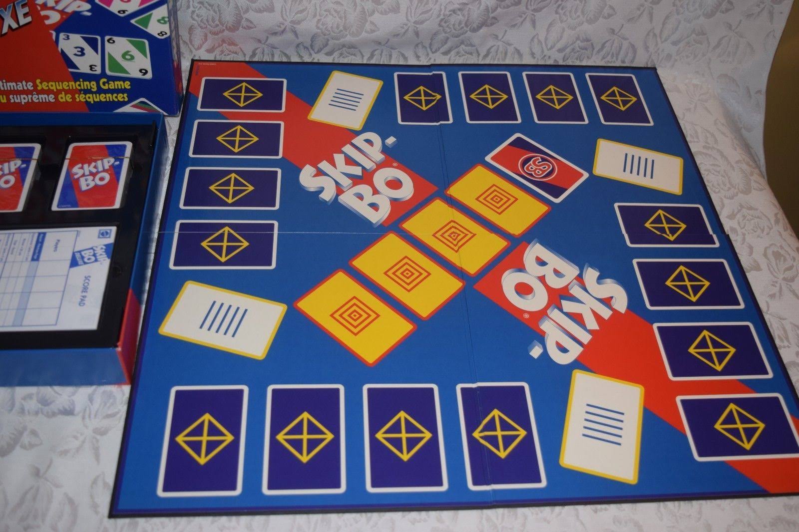 Skip Bo Deluxe Card Game Sequencing 2001 Complete - Silver