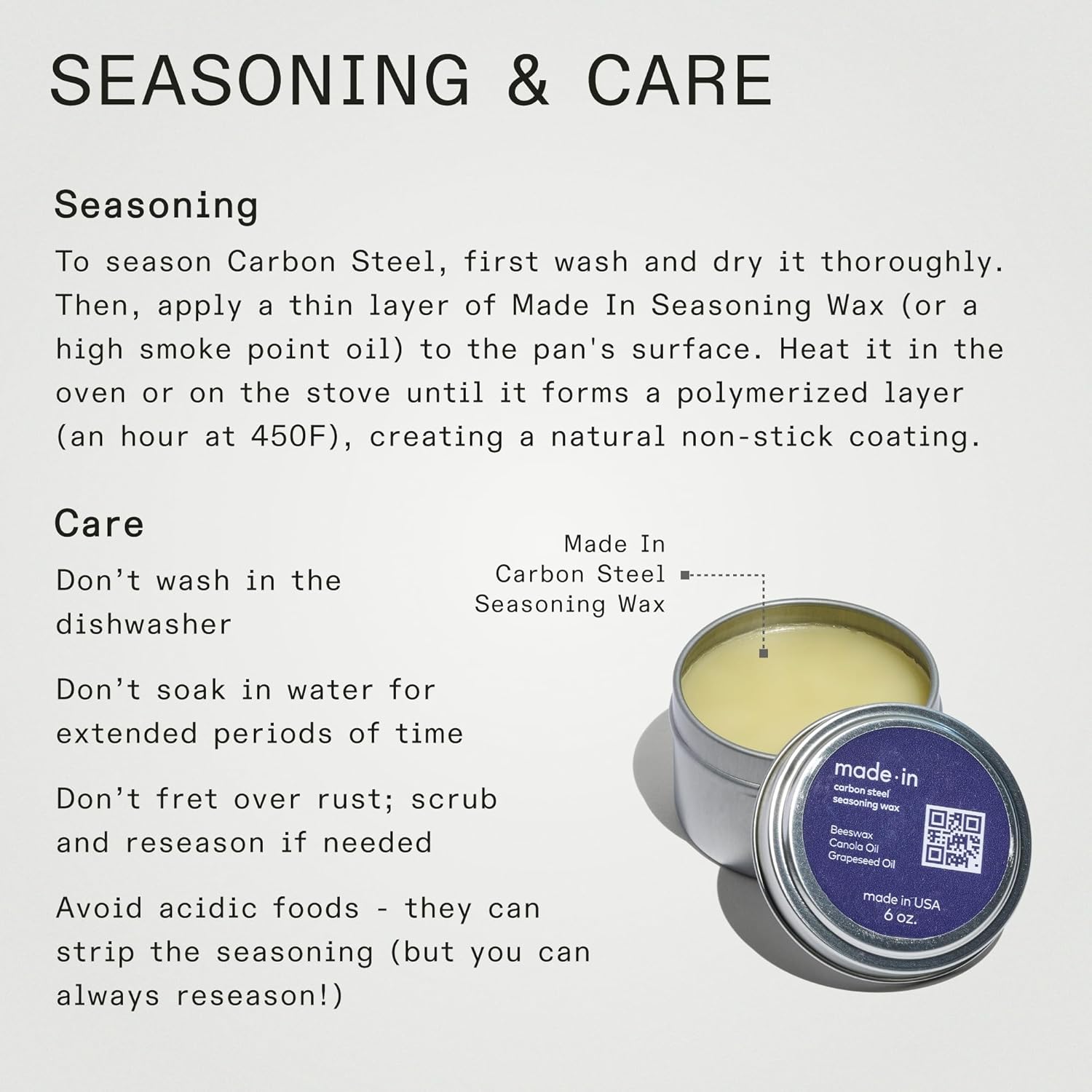 Made In Cookware - Carbon Steel Griddle - (Like Cast Iron, but Better) - Professional Cookware - Crafted in Sweden - Induction Compatible