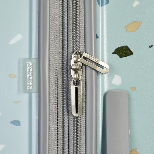American Tourister Moonlight Hardside Expandable Luggage with Spinner Wheels, Blue Terazzo, 2-Piece Set (20/28)