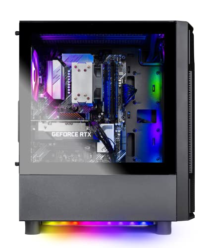 Skytech Nebula Gaming PC Desktop, Ryzen 5 5600 3.5 Ghz (4.4GHz Turbo Boost), NVIDIA RTX 3050 6GB GDDR6, 1TB SSD, 16GB DDR4 RAM 3200, 650W Gold PSU, Wi-Fi, Win 11 Home