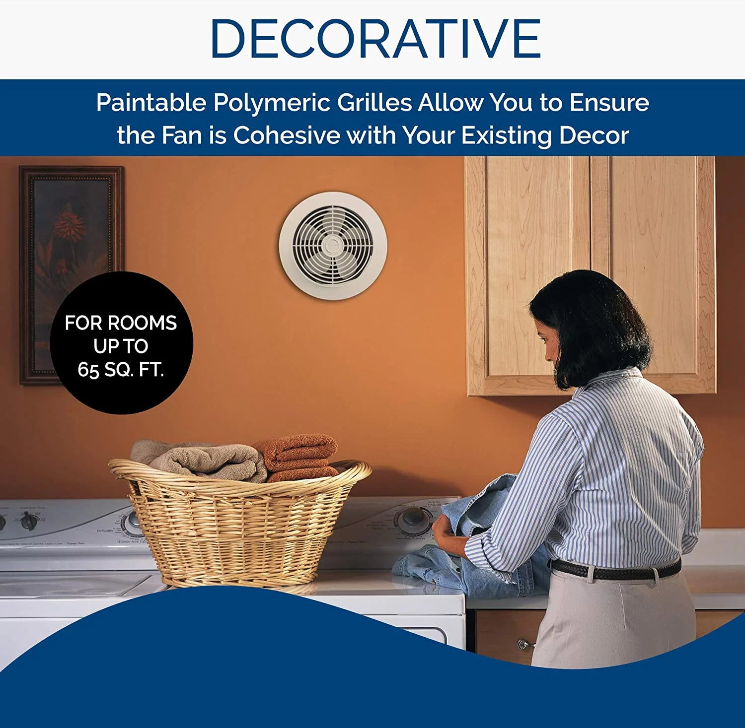 Broan 512M Through-Wall Fan, 6-Inch 70 CFM 3.5 Sones