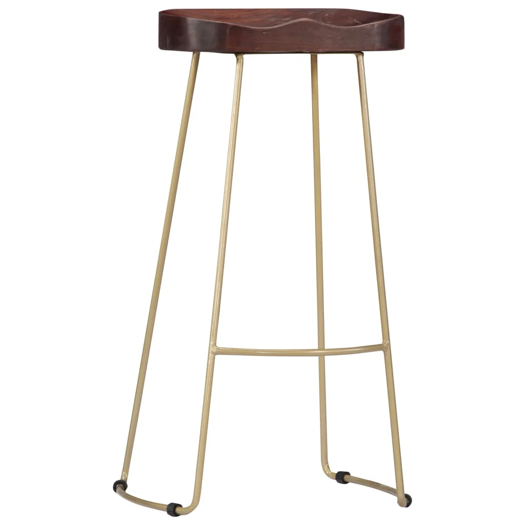 Aibecy Gavin Bar Stools 2 pcs Solid Mango Wood