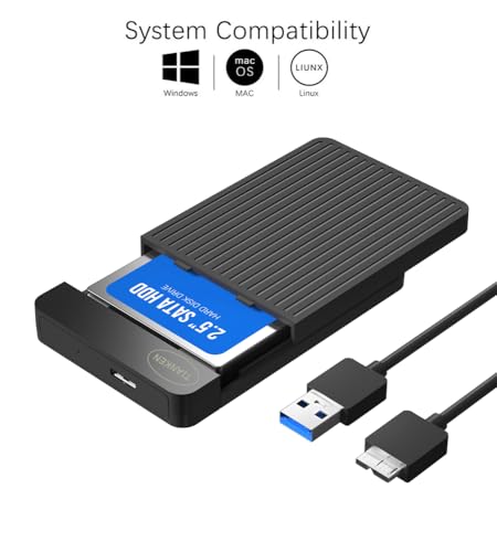 1TB Ultra Slim Portable External Hard Disk Drive 2.5'' USB 3.0 HDD Storage for Mac, PC, Laptop, PS4, Xbox one