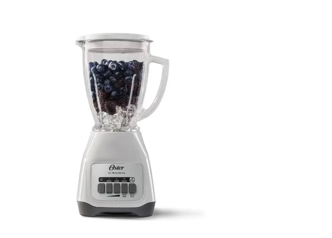 Oster 2 speed blender with Pulse function and Glass Jar - 550 Watt Motor - 1.5 Liter Jar - 6 Cup - Ice Crushing Blade - All Metal Drive