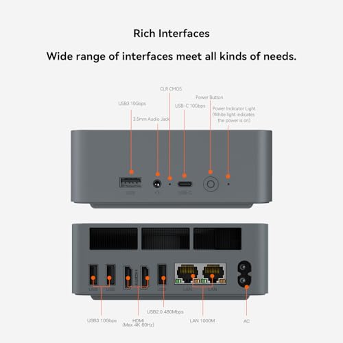 Beelink Mini PC SER5 with AMD Ryzen 5 5500U Mini Computer(6C/12T, up to 4.0GHz), 32GB DDR4 500GB NVMe SSD, Desktop PC 4K HD Dual Display HDMI/DP1.4/WiFi 6/Bluetooth 5.2/2.5Gbps Ethernet