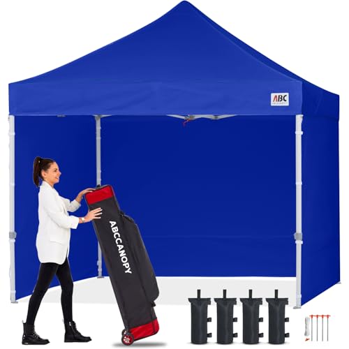 ABCCANOPY Easy Pop Up Canopy Tent with Sidewalls 10x10 Commercial -Series, White