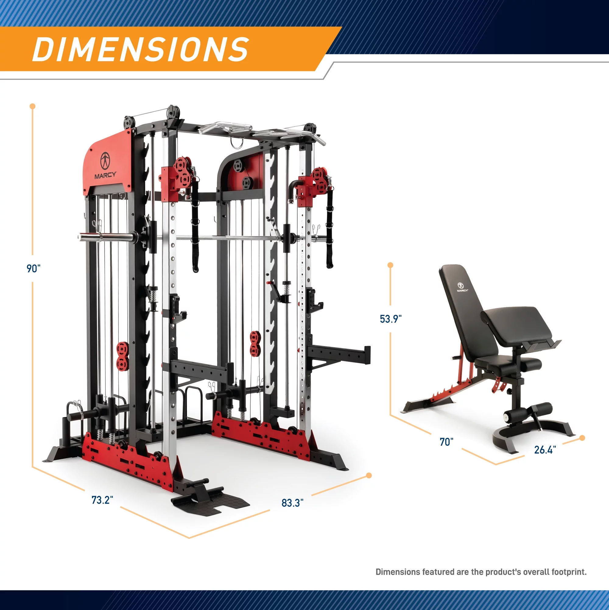 Marcy Pro Deluxe Smith Cage Home Gym System SM-7553