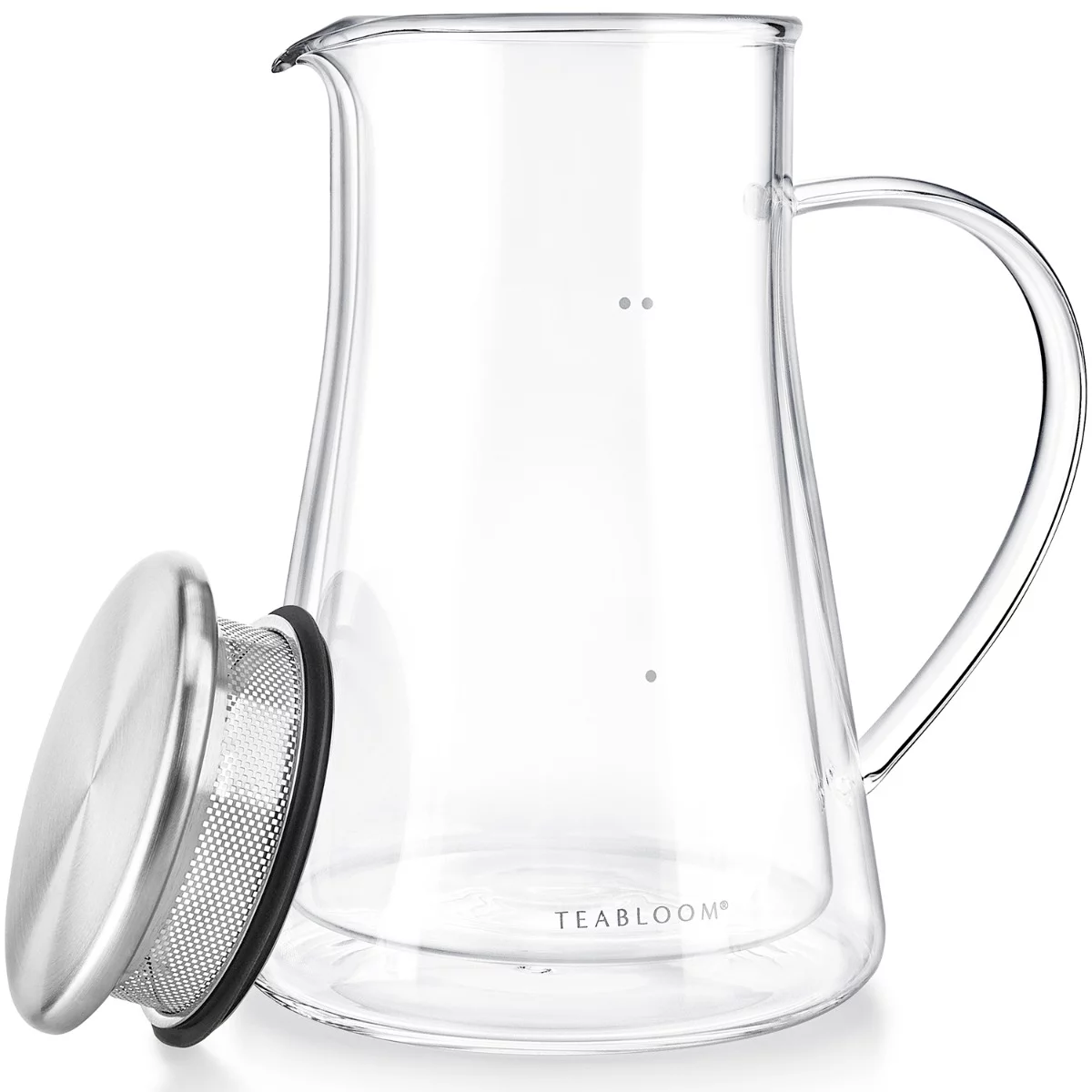 Teabloom Milano Elegant One-Touch Insulated Glass Tea Steeper