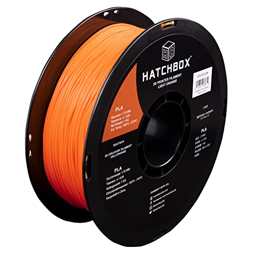 HATCHBOX 1.75mm Black PLA 3D Printer Filament, 1 KG Spool, Dimensional Accuracy +/- 0.03 mm, 3D Printing Filament