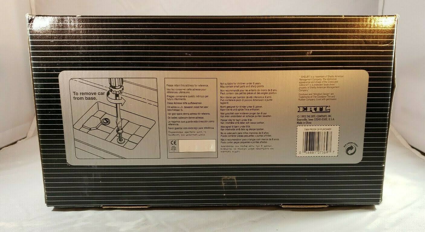 #7369 Ertl American Muscle Shelby Cobra 427 S/C,red 1/18 Scale Diecast Car