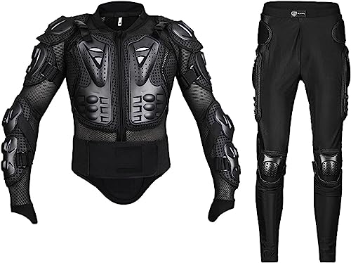 BPILOT Adult Bike Protective Gear, Motorcycle Full Body Suit Armor Protection, Armor Jacket and Pants for Cycling, Skiing and Skating
