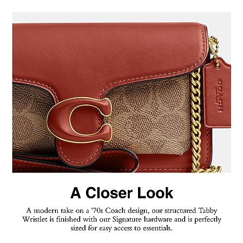 Coach Womens Coated Canvas Signature Tabby Wristlet