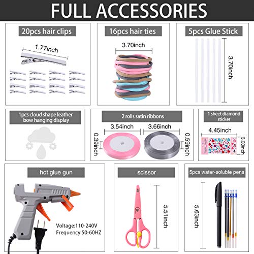 LITCHI Leather Bow Making Kit, Faux Leather Bow Kit, Faux Leather Bow Making Kit