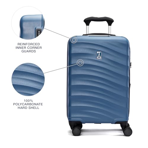 Travelpro Maxlite Air V2 Hardside Expandable Carry on Luggage, 8 Spinner Wheels, Lightweight Hard Shell Suitcase, TSA lock, Black, Carry On 21-Inch