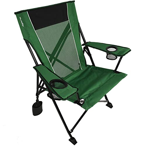 Kijaro Rok-it, Rocking Camp Chair - Enjoy The Outdoors with a Rocker Camp Chair - Multipurpose Portable Rocking Chair, Folding Chair, Lawn Chair, and Sports Chair - Hallett Peak Gray