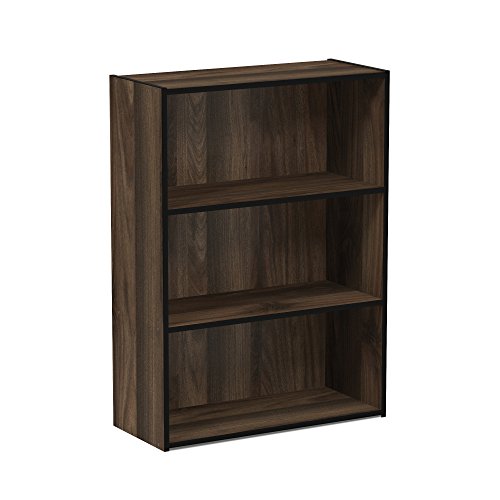 Furinno Pasir 3-Tier Open Shelf Bookcase, Americano