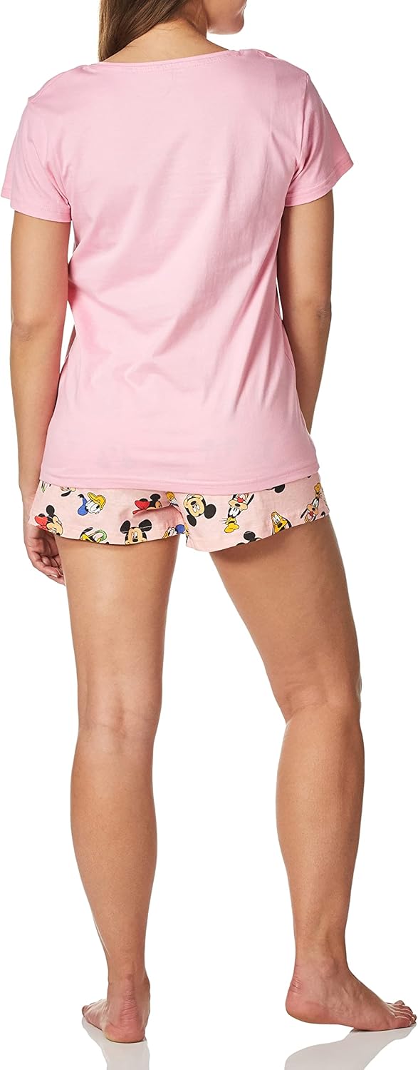 Disney Womens Mickey Mouse Minnie Mouse and Friends Pajamas Pink Medium
