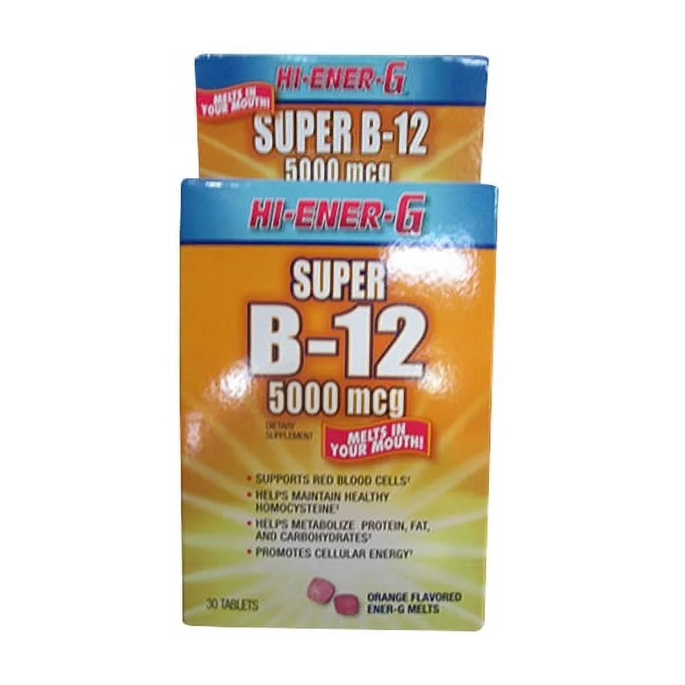 Hi-Ener-G Super B12 5000 Mcg Tablets, By Windmill - 30 Ea, 6 Pack