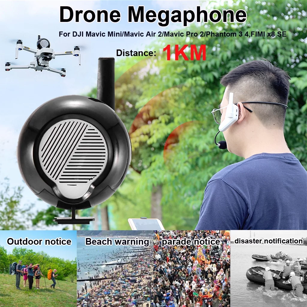 Toyfunny Drone Megaphone For DJI Mavic Mini/Mavic Air 2/Mavic Pro 2/Phantom 3 4 Drone