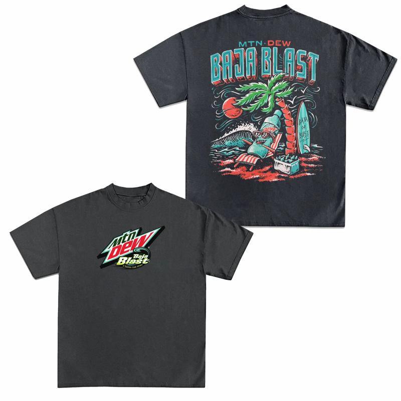 Mountain Deew Baja Blast Chill On The Beach 2-sided T-Shirt, Us Culture Drinking Graphic Tees, Summer Outfit Ideas Womenswear Men Casual, tiktokshopspringglowup Mountain Deew Baja Blast Chill On The Beach 2-sided T-Shirt, Us Culture Drinking Graphic Tees, Summer Outfit Ideas Womenswear Men Casual, tiktokshopspringglowup