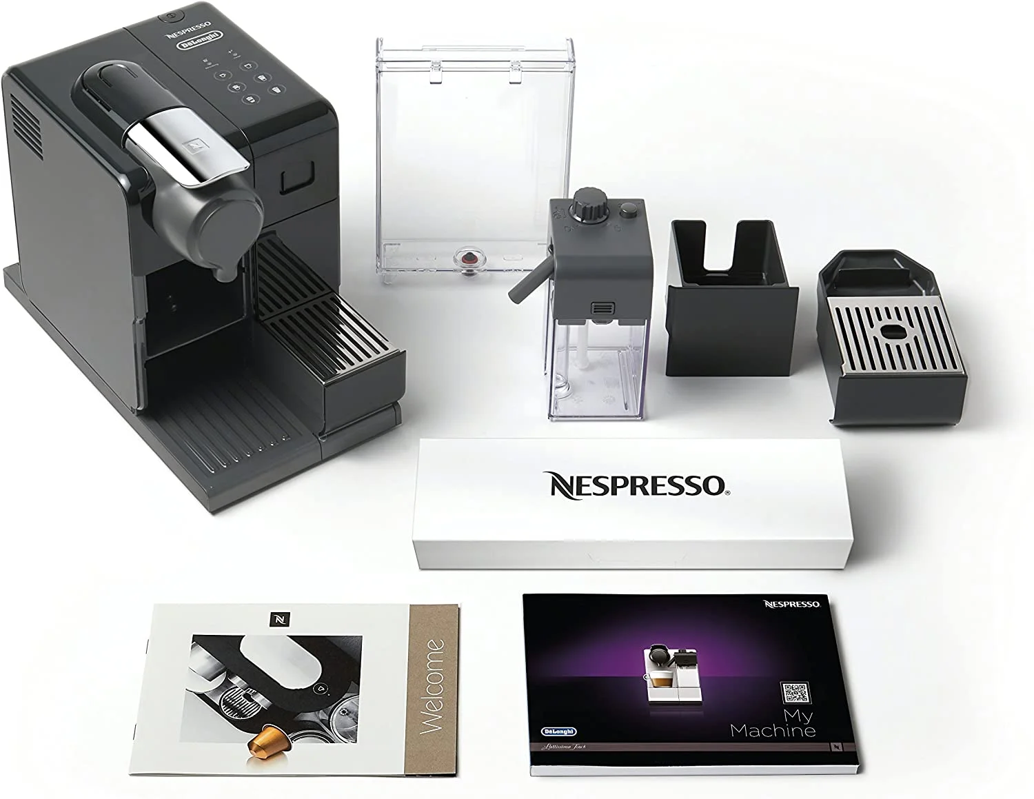 Delonghi Nespresso Lattissima Touch Espresso Machine - Washed Black