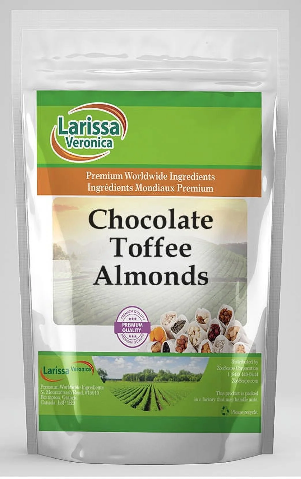 Larissa Veronica Chocolate Toffee Almonds, (4 oz, 3-Pack, Zin: 524906)