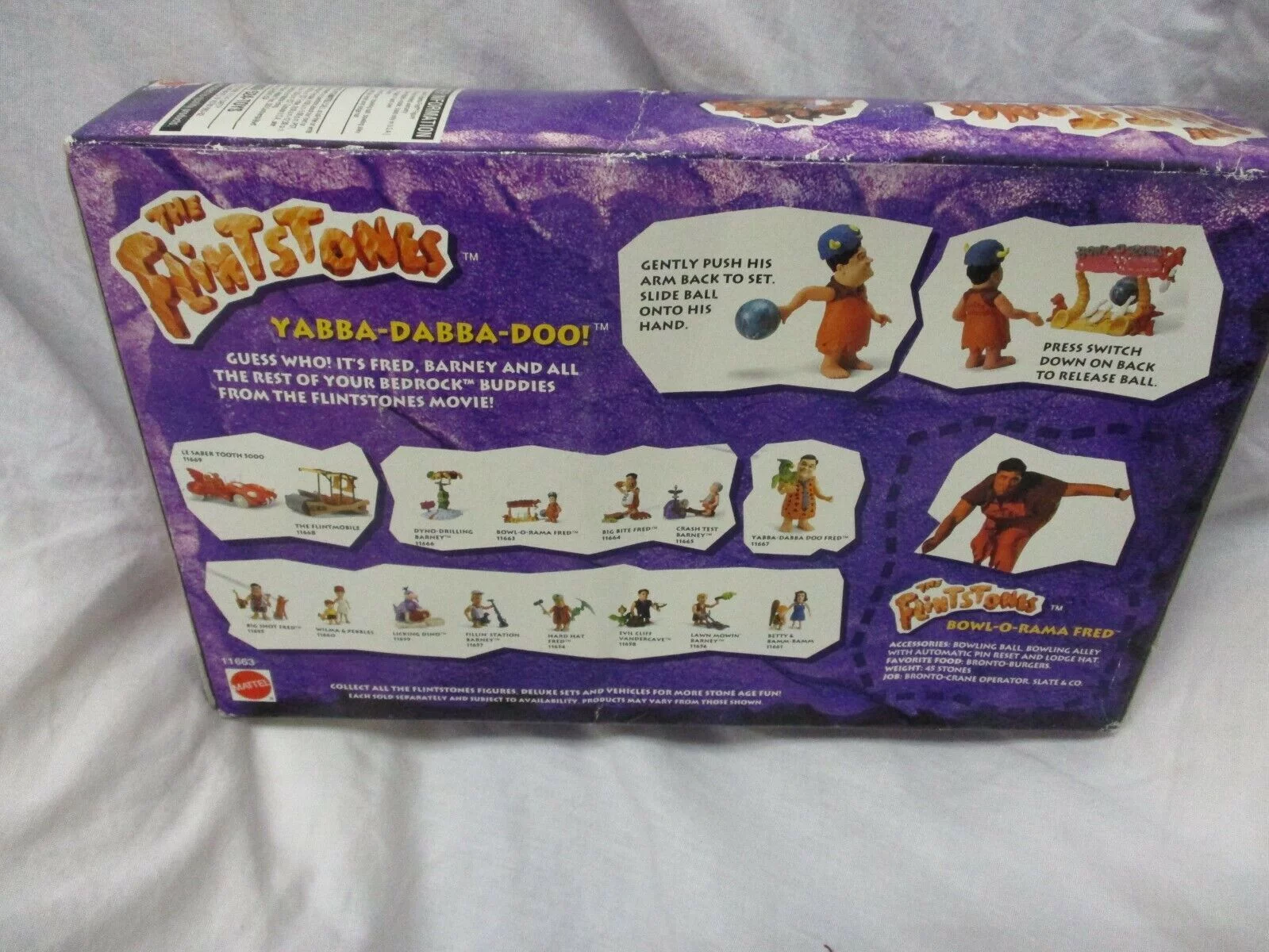The Flintstones Bowl-o-Rama Fred Figure with accessories.