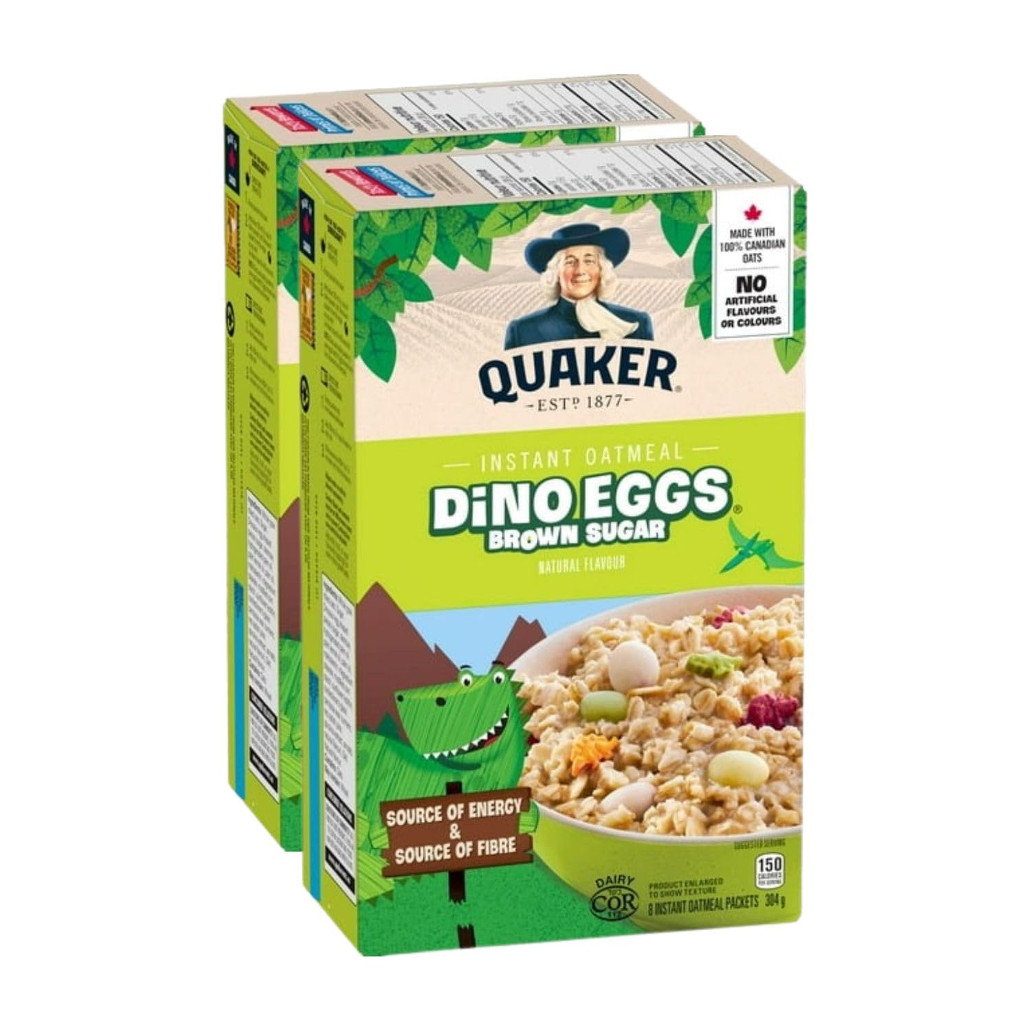 Generic Quaker Dino Eggs Brown Sugar Instant Oatmeal, 304g/10.7 oz (Pack of 2) Shipped from Canada