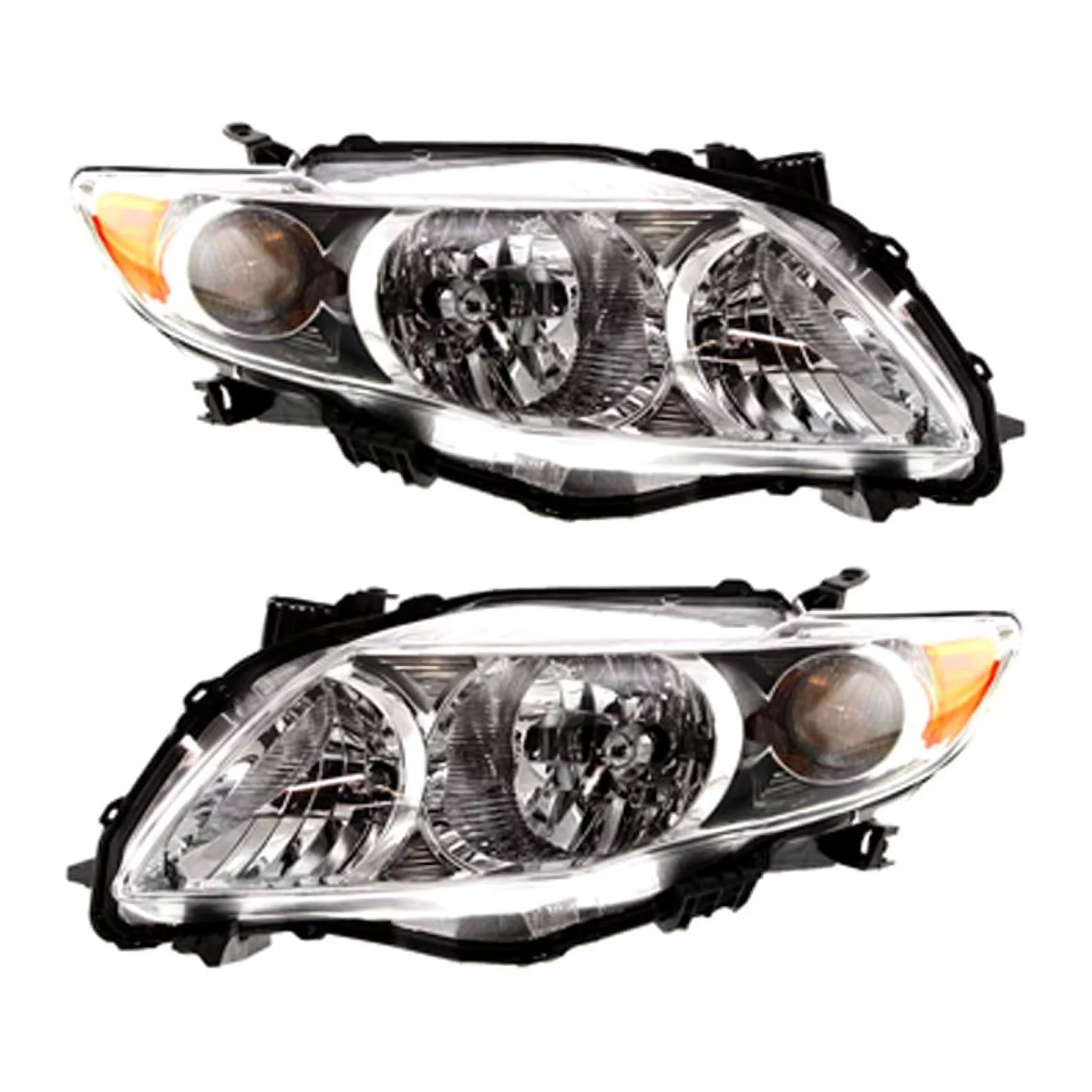 New Pair Of Headlight Compatible With Toyota Corolla Le Sedan 2009-2010 by Part Number 81110-02670 8111002670 81150-02670 8115002670 TO2503182 TO2502182