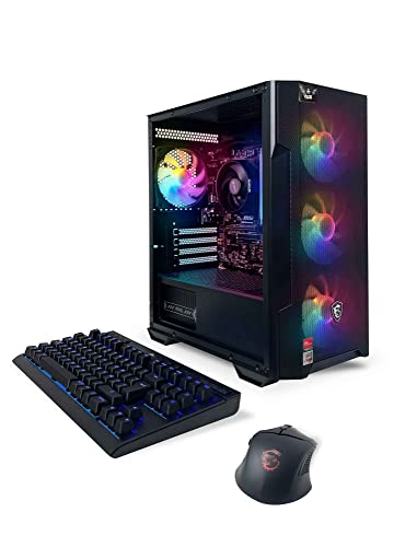 NSXGAMING Nova Desktop Gaming Computer (AMD Ryzen 5 5600G, 16GB 2 * 8 GB DDR4 3600, 512Gb M2 NVME SSD, RGB Fans, W11 64-bit Ready, Wify Ready, Mouse and Keyboard)