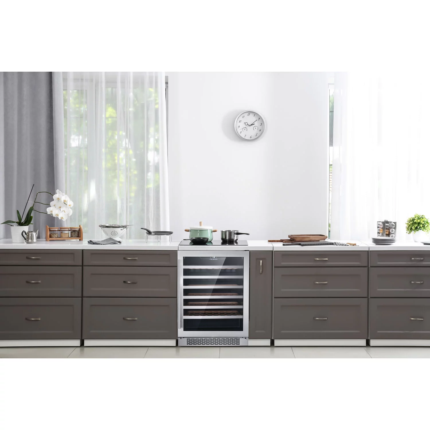 Hanover Studio Series 24-In. Single Zone Wine Cooler with 54-Bottle Capacity and Reversible Door Hinge