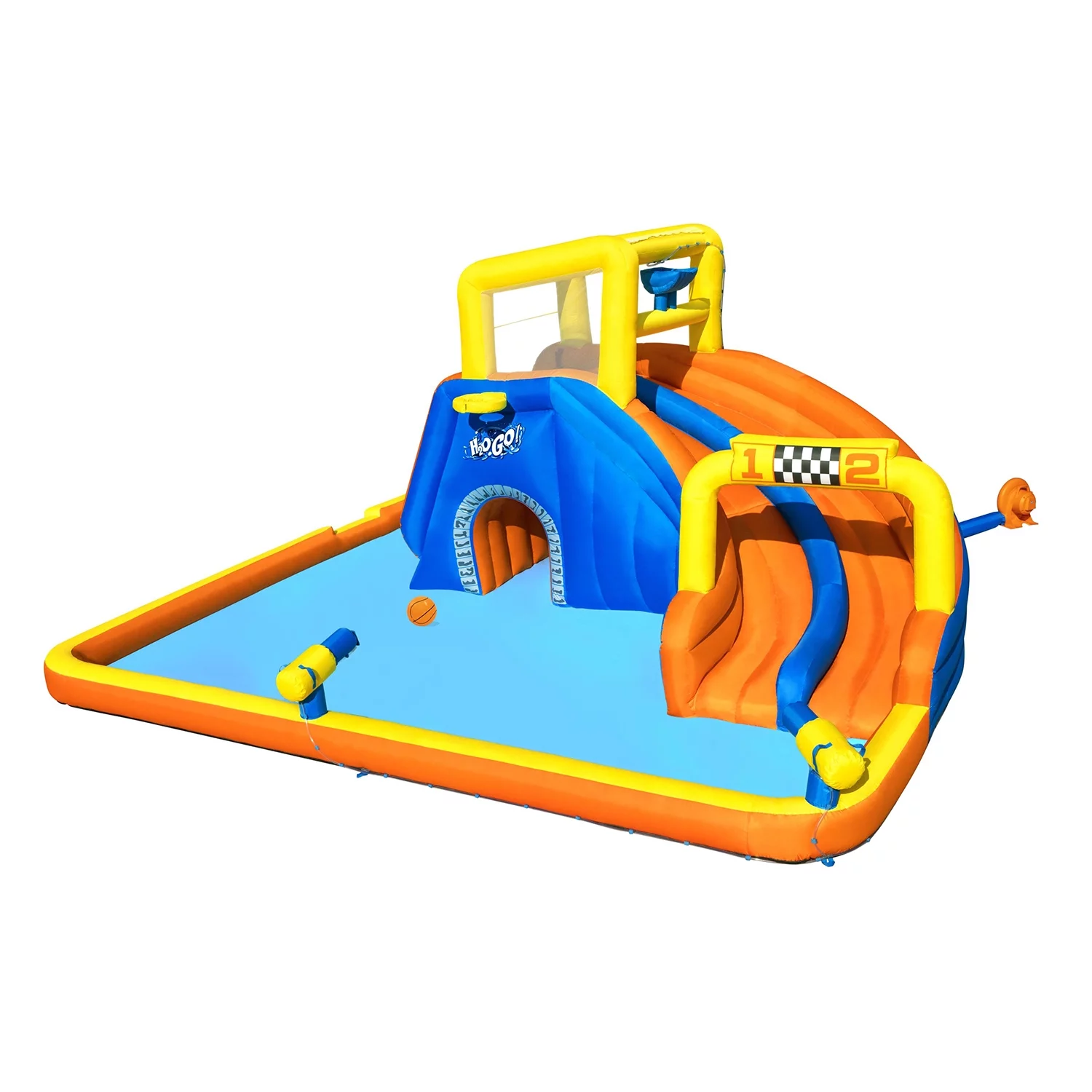 Bestway H2OGO! 18' x 16.5' x 8.6' Super Speedway Child Inflatable Water Park