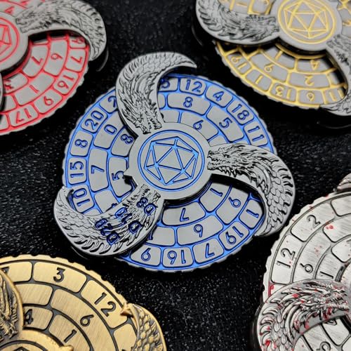 DND Dice Roulette Dice 7 for 1 Spinning Dice Dungeons & Dragons Roleplaying Dice (with Gift Box) D4, D6, D8, D10, D12, D20 and D10% for Shadowrun, Warhammer and RPG Dice Games (Red)