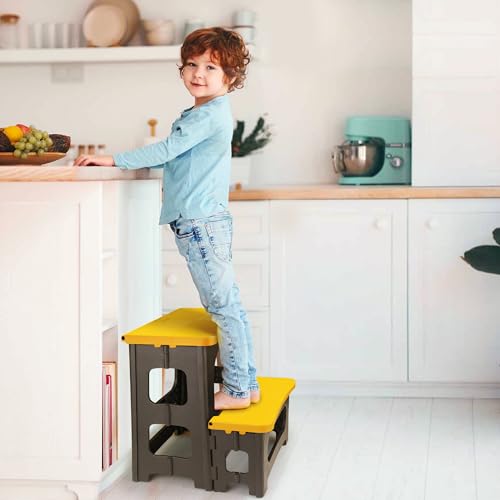 Folding 2-Step Stool, Non-Slip Portable Footstool 8