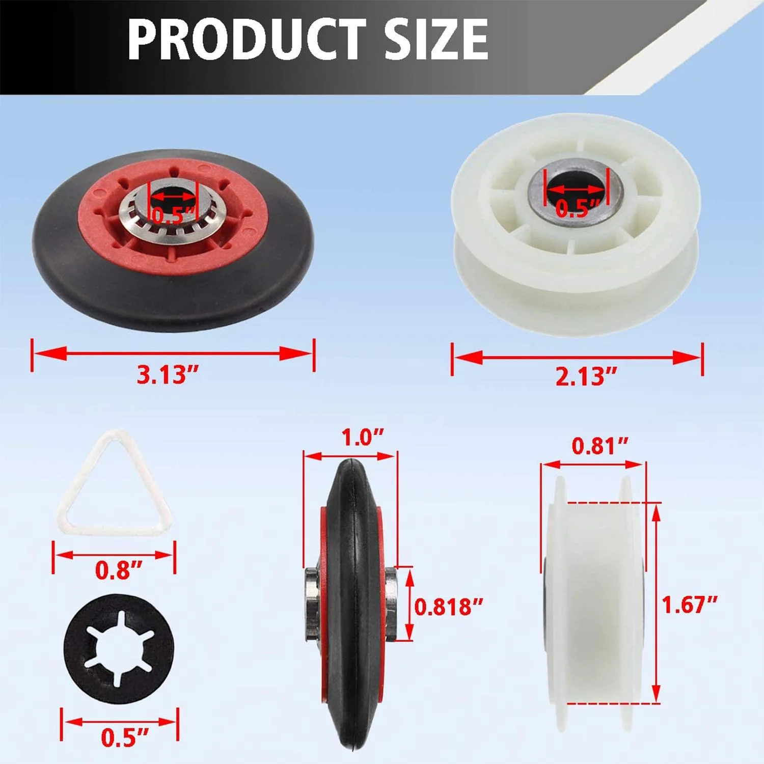 4392067 Dryer Repair Kit, Whirlpool Dryer Repair Maintenance Part, Replaces 4392067 W10314173 W10314171 AP3109602 AH373088 AP6019303