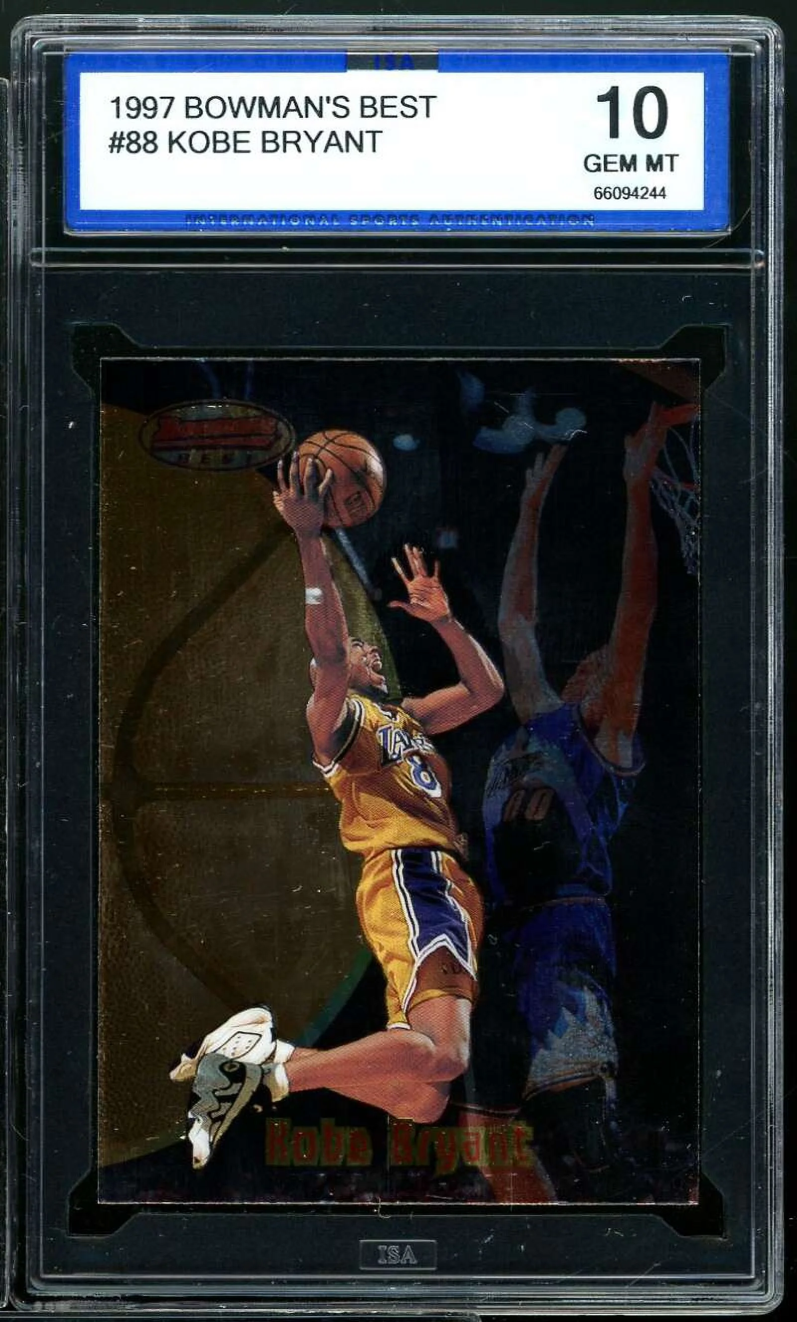 Kobe Bryant Card 1997-98 Bowman's Best #88 ISA 10 GEM MINT