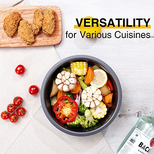 HONGBAKE 8x8 Cake Baking Pan Set, Nonstick Square Brownie Pans with Wider Grips, 2 Pieces, Heavy Duty, Grey