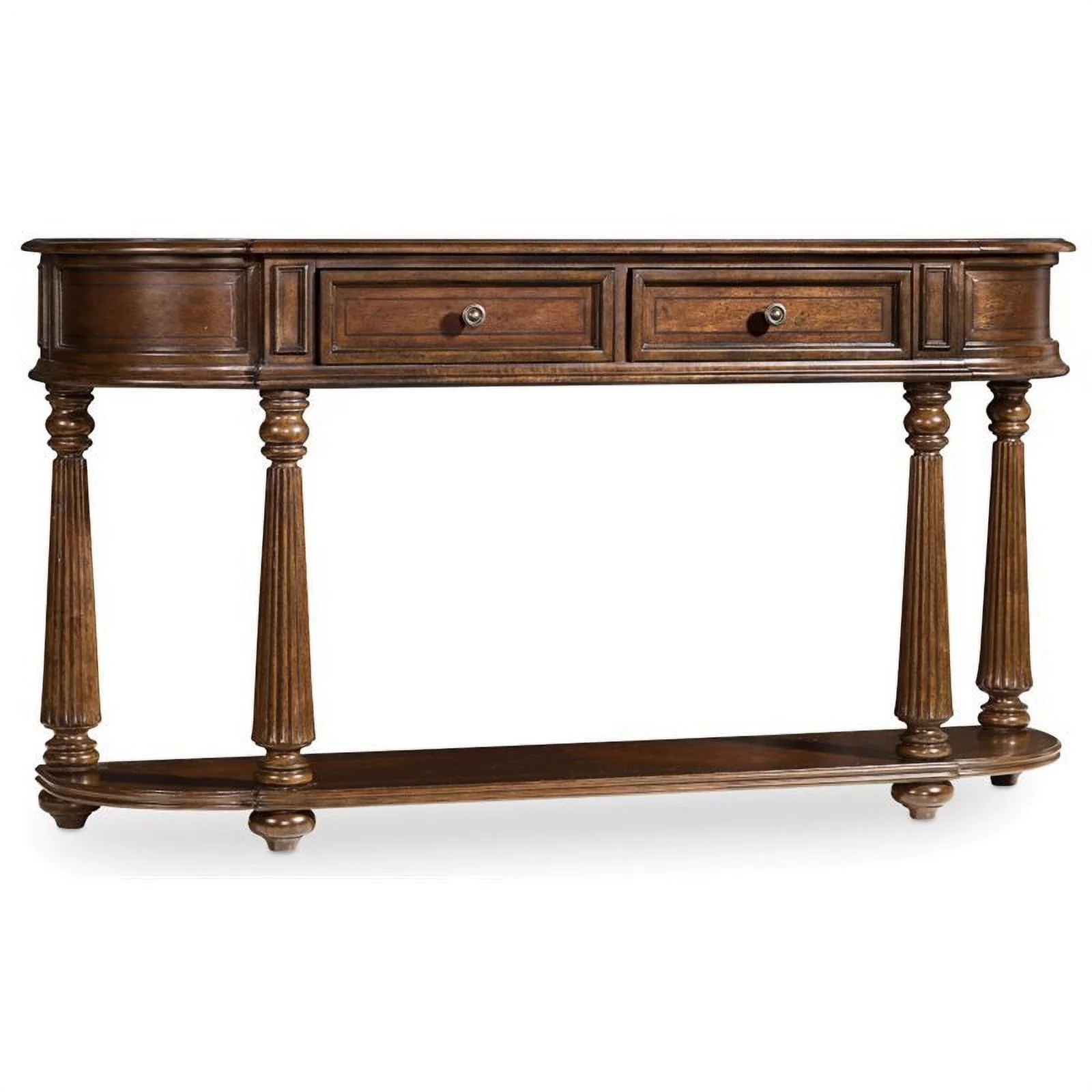 Bowery Hill Contemporary Wood Console Table in Mahogany