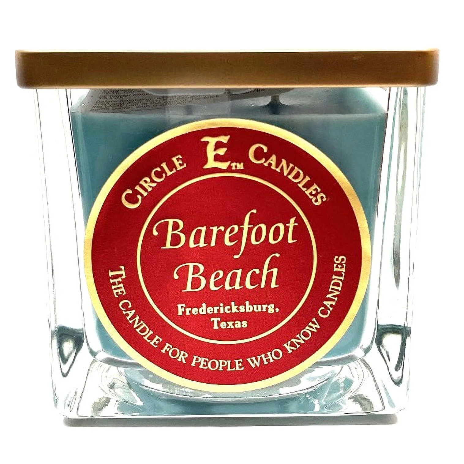 Circle E Candles, Barefoot Beach Scent, Small Size Jar Candle, 8oz, 1 Wick