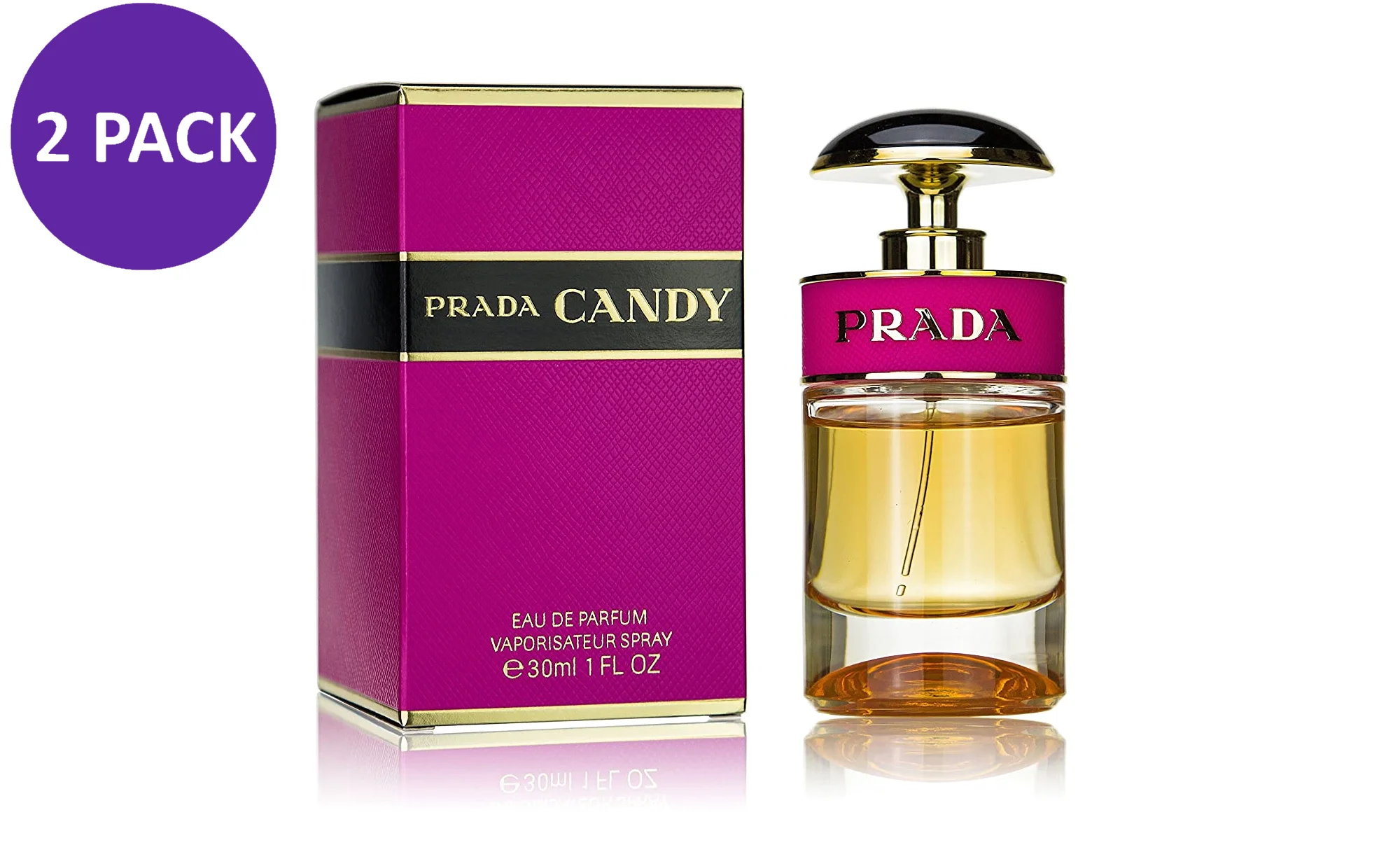 Prada Candy Eau de Parfum Spray, 1 OZ (2 PACK)
