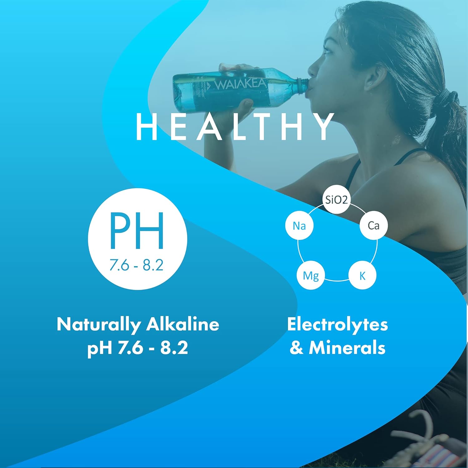 Sparkling Waiakea Hawaiian Volcanic Water 670ml Refillable Aluminum 12-pack ('Alohi)