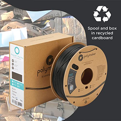 Polymaker PLA PRO Filament 1.75mm 1kg, Tough & High Rigidity White 3D Printing Filament, PolyLite PLA PRO 3D Printer Filament 1.75mm, Print with Most 3D Printers